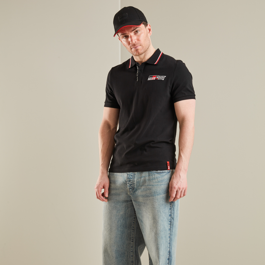 NEW Toyota GR Mens Black Polo Shirt