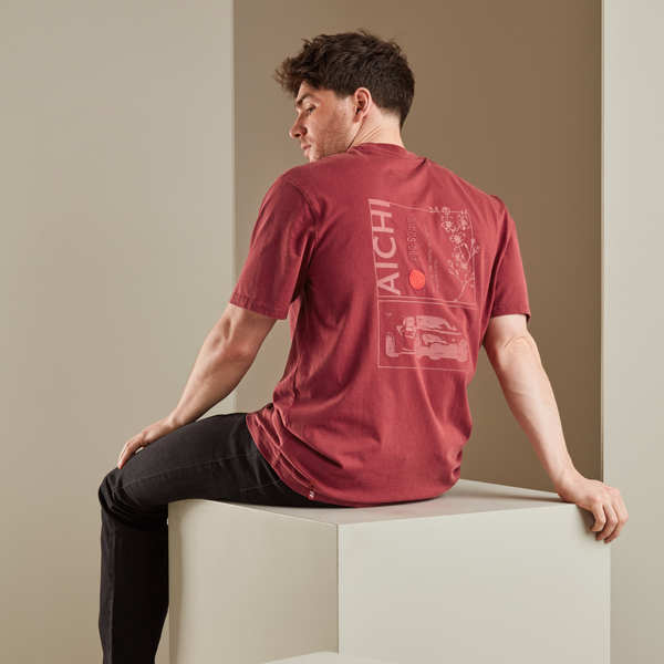 NEW Toyota GR Aichi Oversized T-Shirt Burgundy