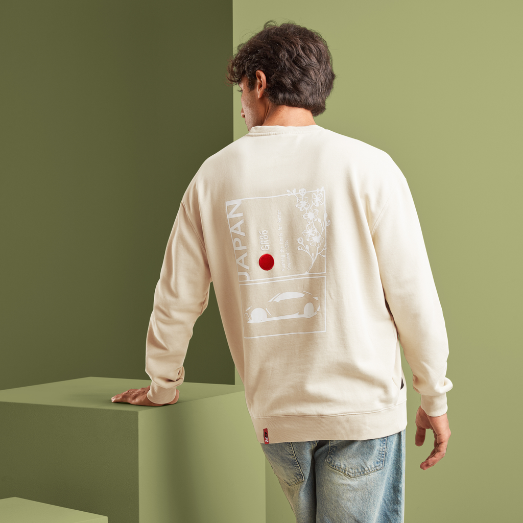 NEW Toyota GR Japan Oversized Sweatshirt Stone