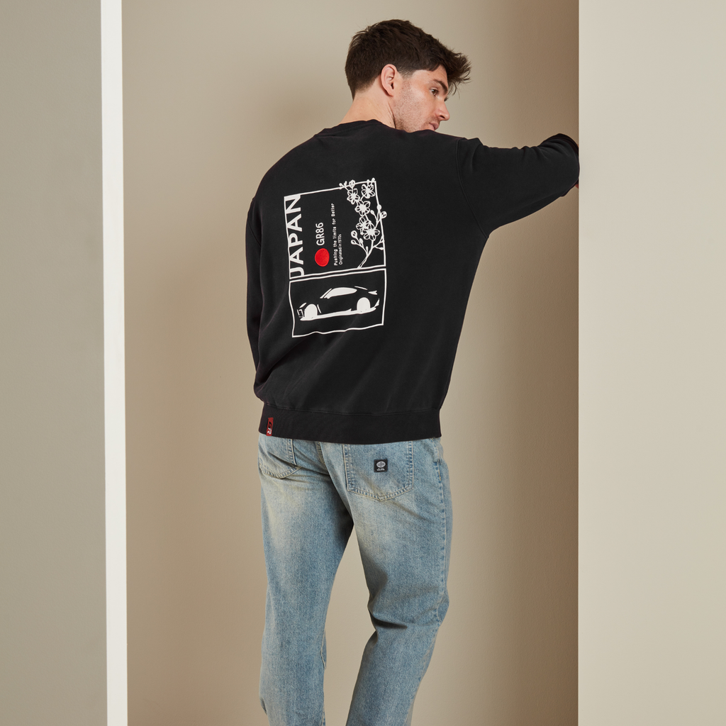 NEW Toyota GR Japan Oversized Sweatshirt Black