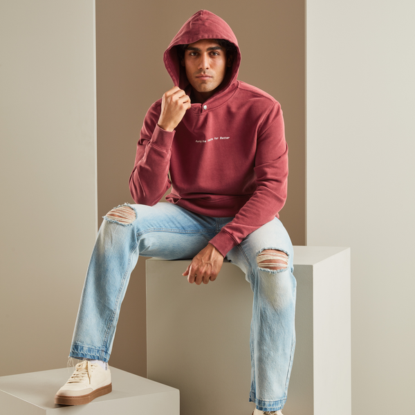 NEW Toyota GR Aichi Oversized Hoodie Burgundy